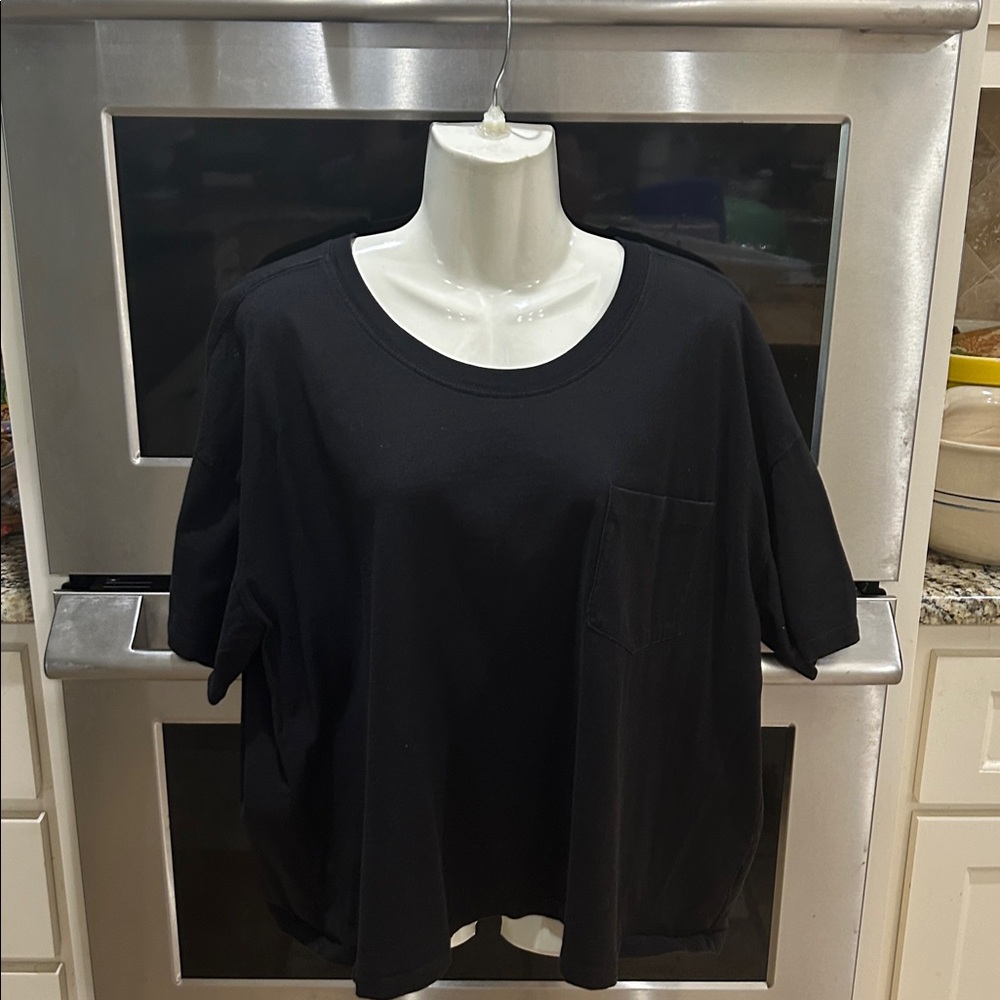 Time and Tru Black Crew Neck Top